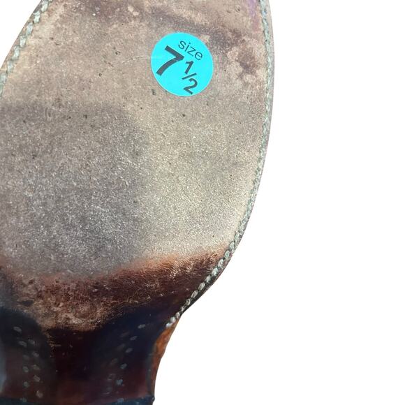 Justin Cowboy Boots Women's Size 7.5 Brown Snake Skin - Picture 8 of 11